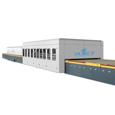 Hotels sanken glass strength convection system bending glass tempering machine 2440*4200mm